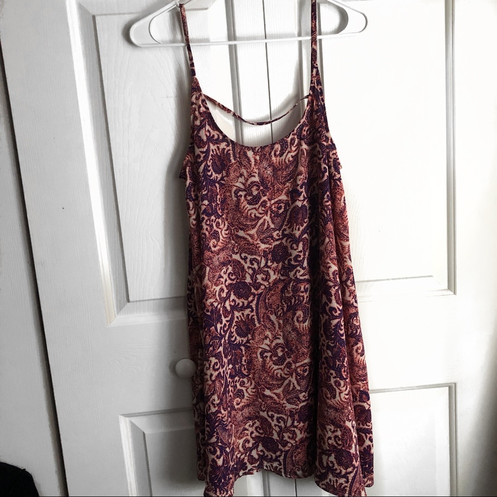 Free people pink paisley slip dress